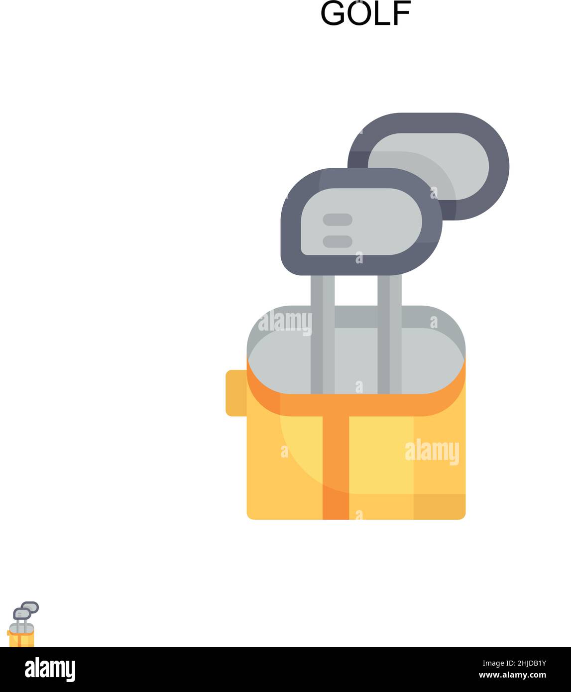 Golf Simple vector icon. Illustration symbol design template for web ...