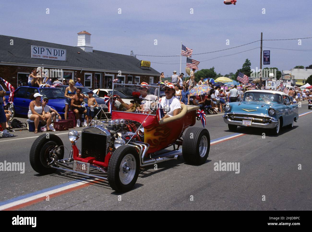 Usa oldest parade independence day happy July 4th Stock Photo