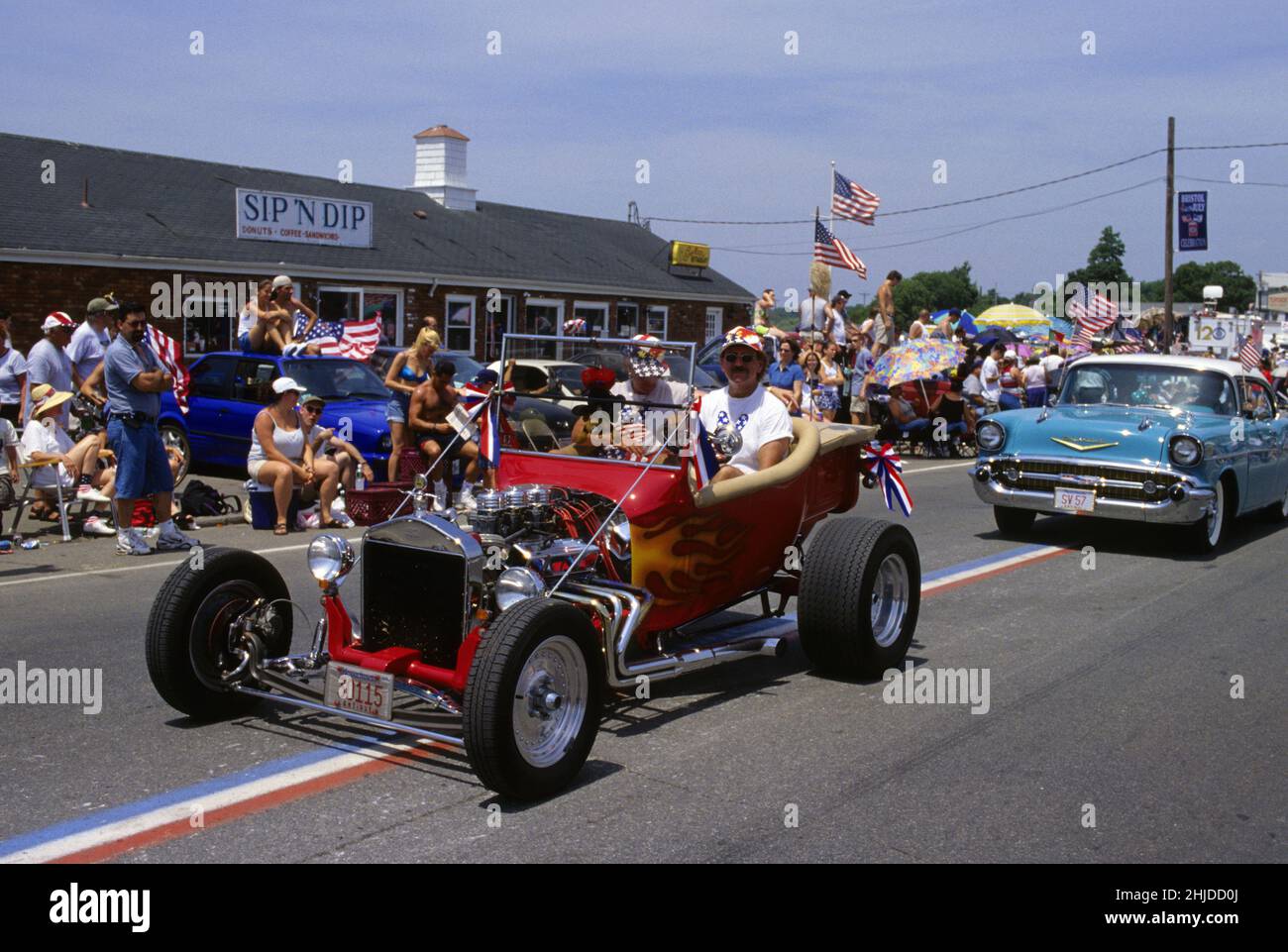 La plus ancienne parade Bristol RI, Fete independance 4 Juillet Stock Photo