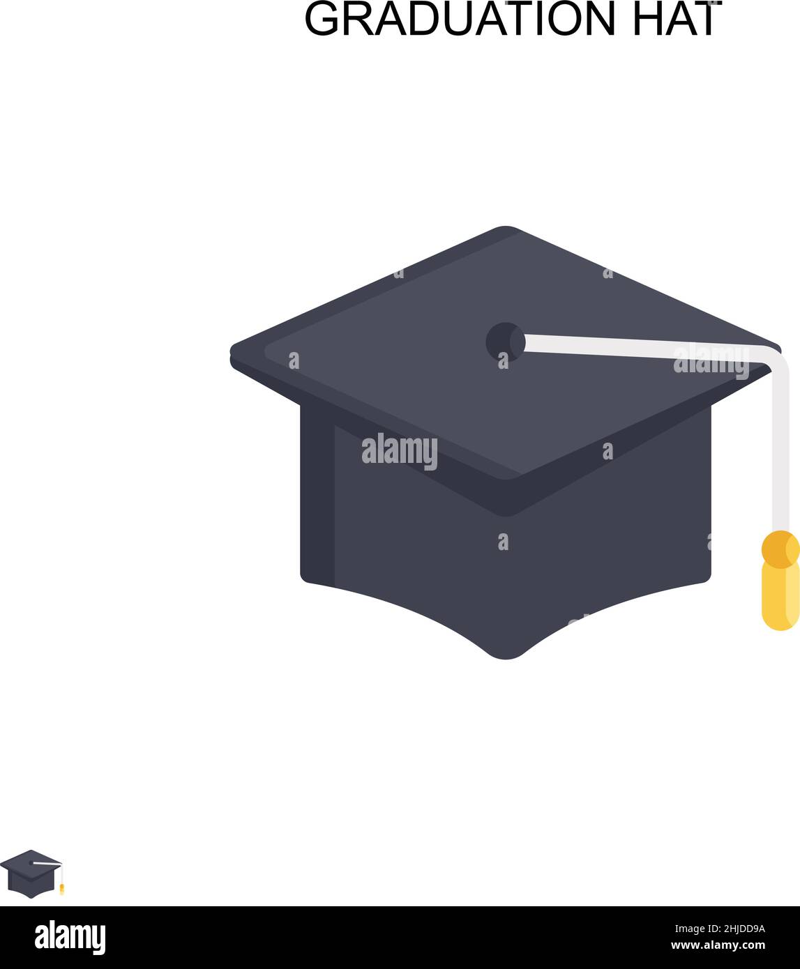 education-graduation-cap-hat-icon-simple-cut-out-stock-images-pictures-alamy
