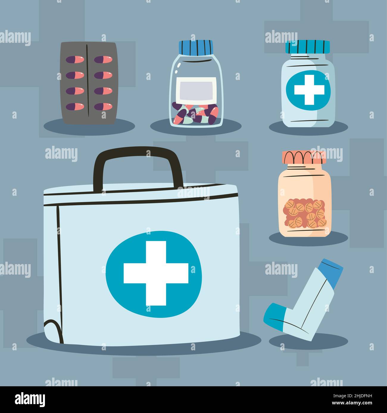 set of six medicine icons Stock Vector Image & Art - Alamy