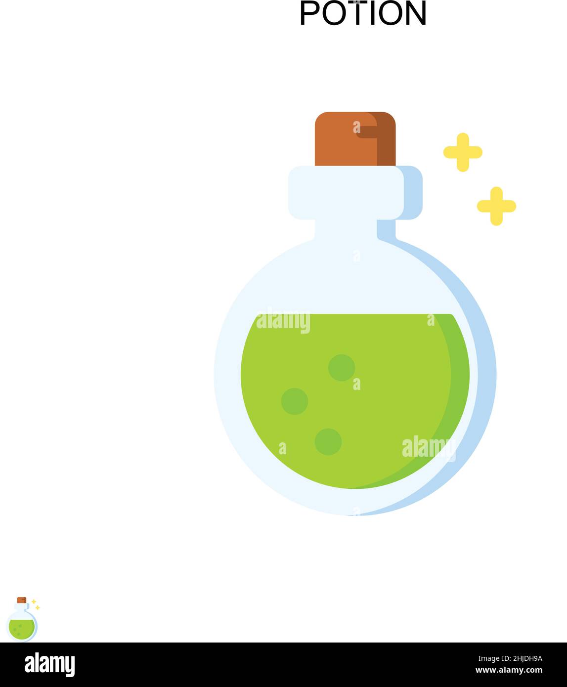 Potion Simple vector icon. Illustration symbol design template for web mobile UI element. Stock Vector