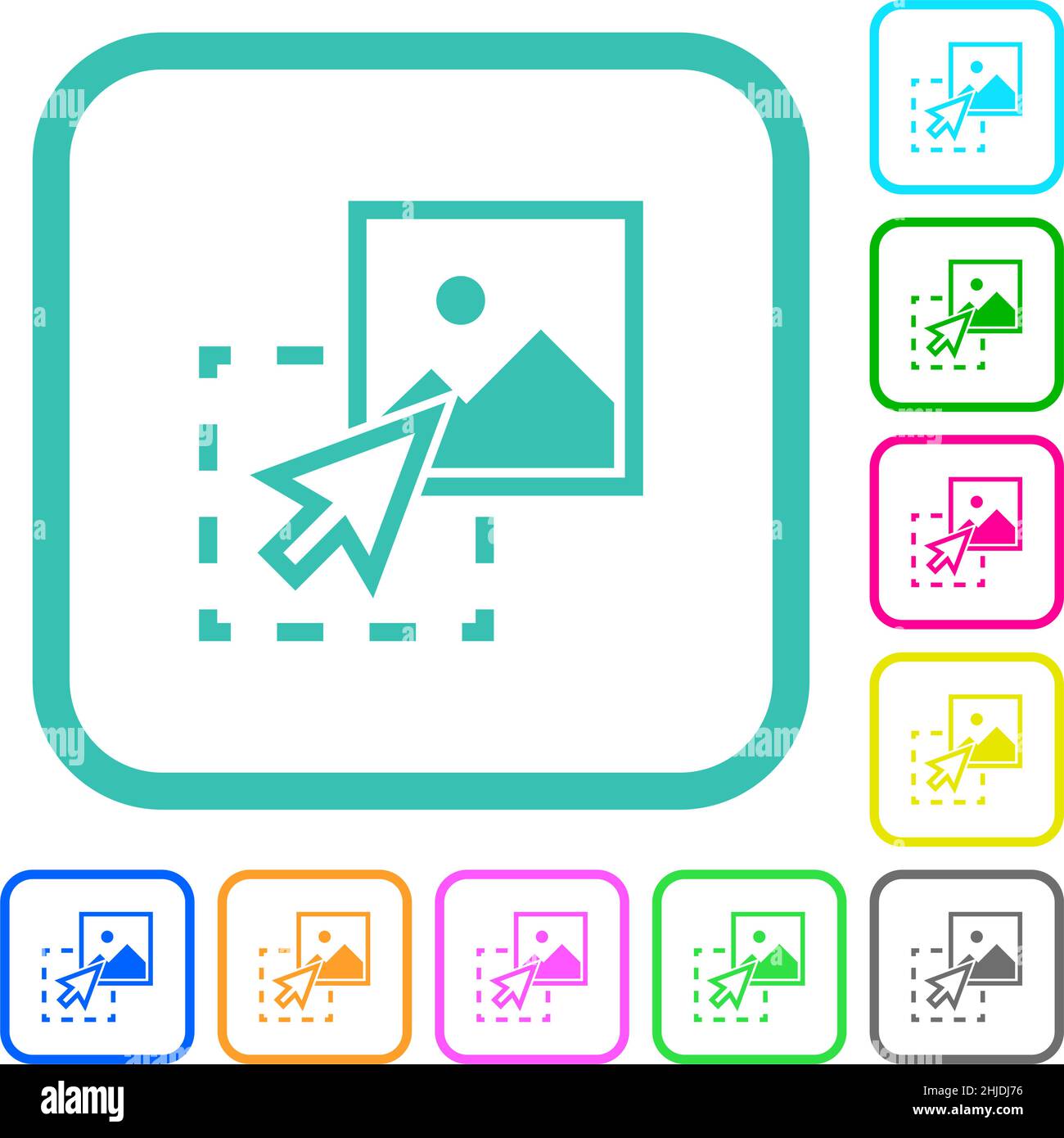 Drag image to upload vivid colored flat icons in curved borders on ...