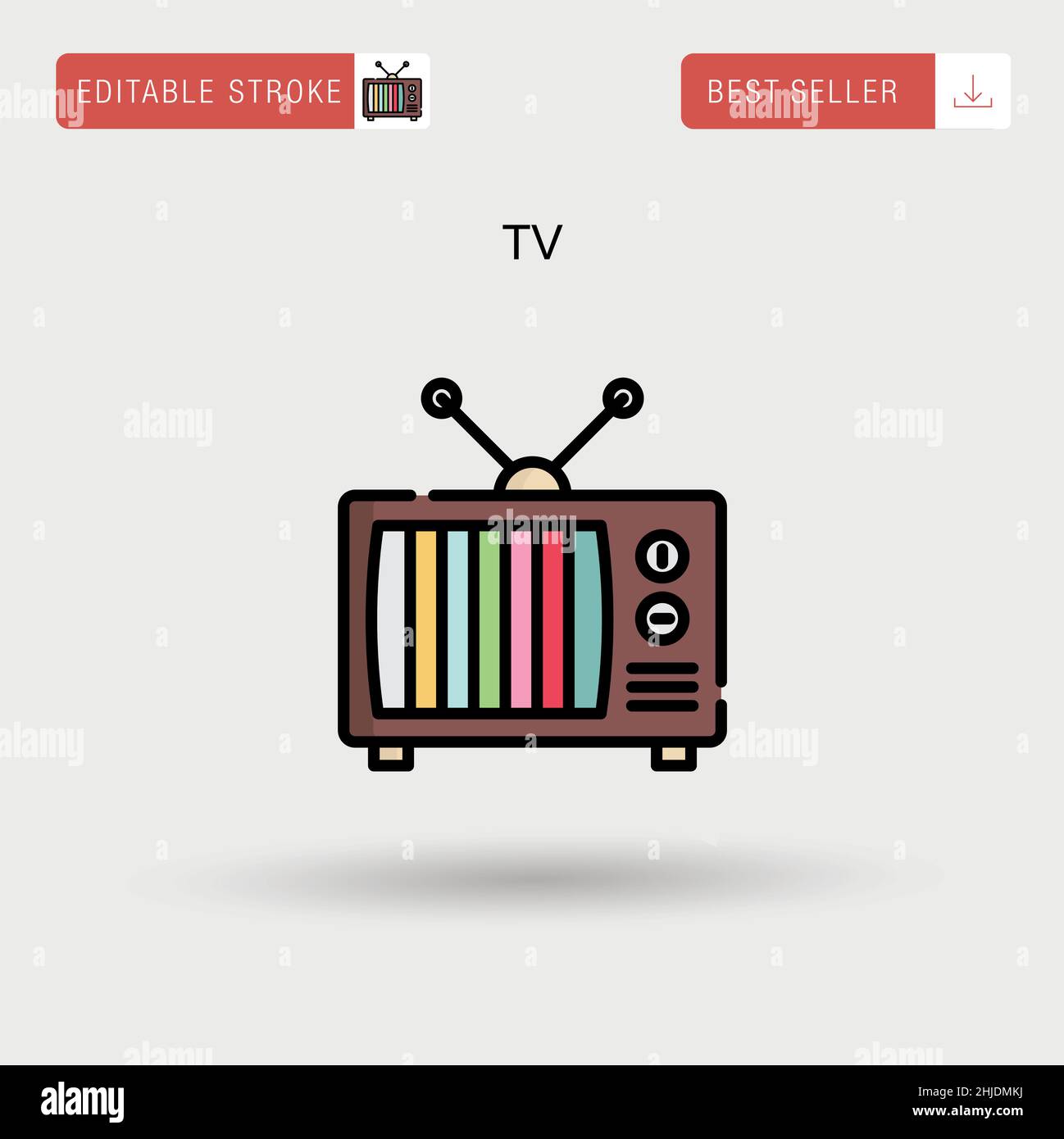 Tv Simple vector icon Stock Vector Image & Art - Alamy