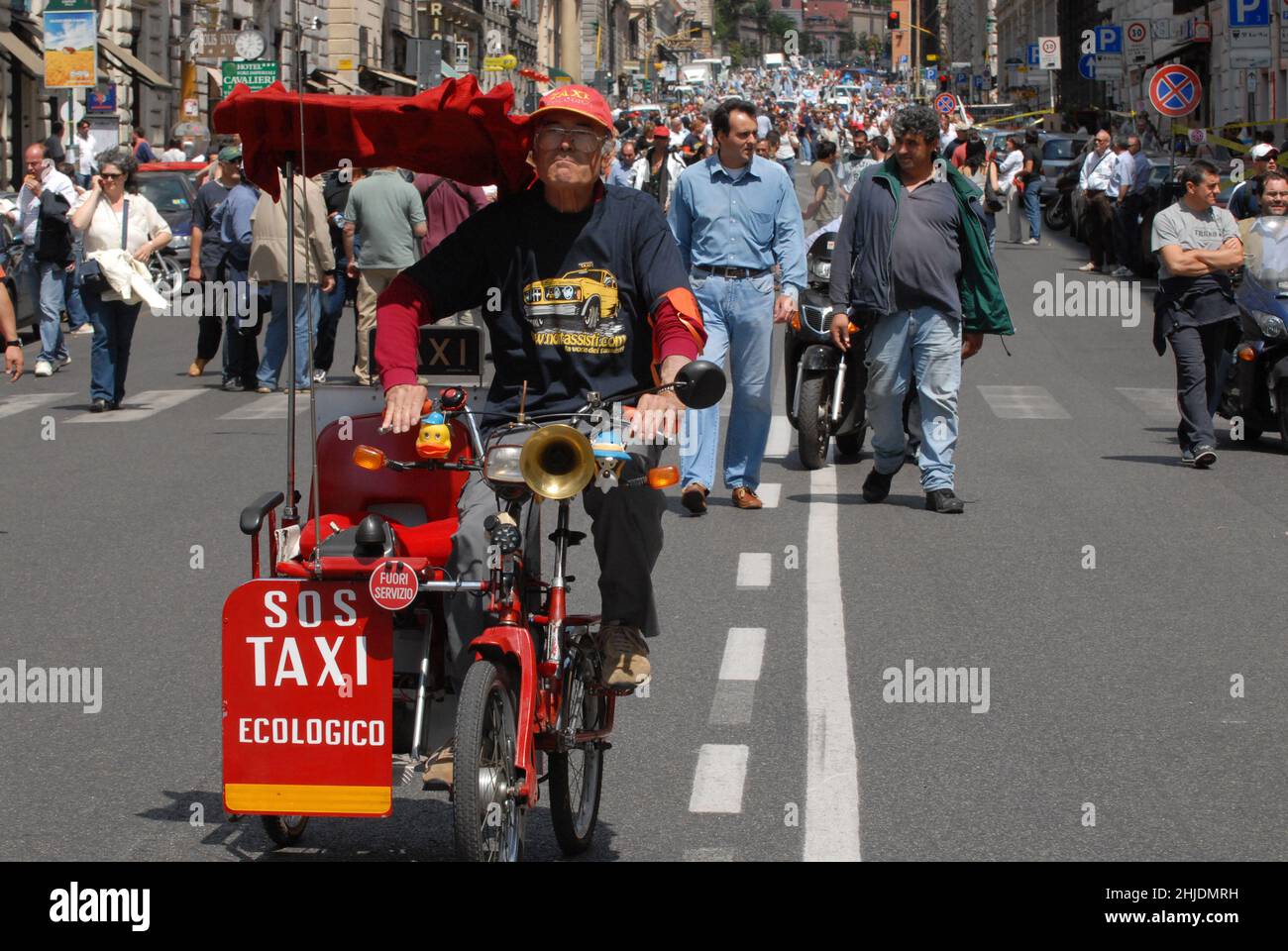 Rome, Italy 31/05/2007 national demonstration of taxi drivers