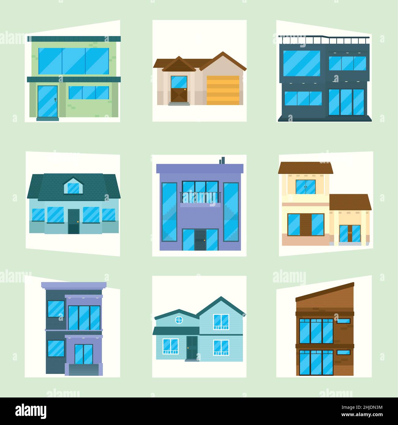 modern houses icon collection design Stock Vector Image & Art - Alamy