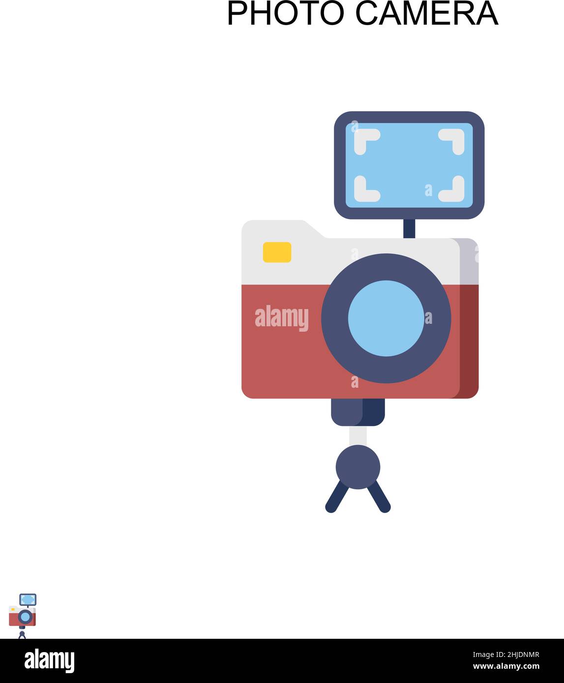 Photo camera Simple vector icon. Illustration symbol design template ...