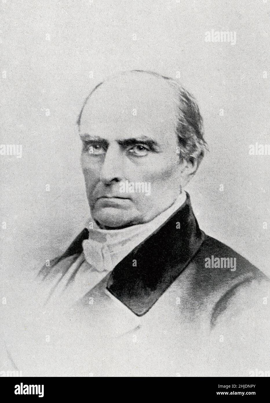 American orator and politician Daniel Webster was born in Salisbury, New Hampshire, on January 18, 1782. Stock Photo