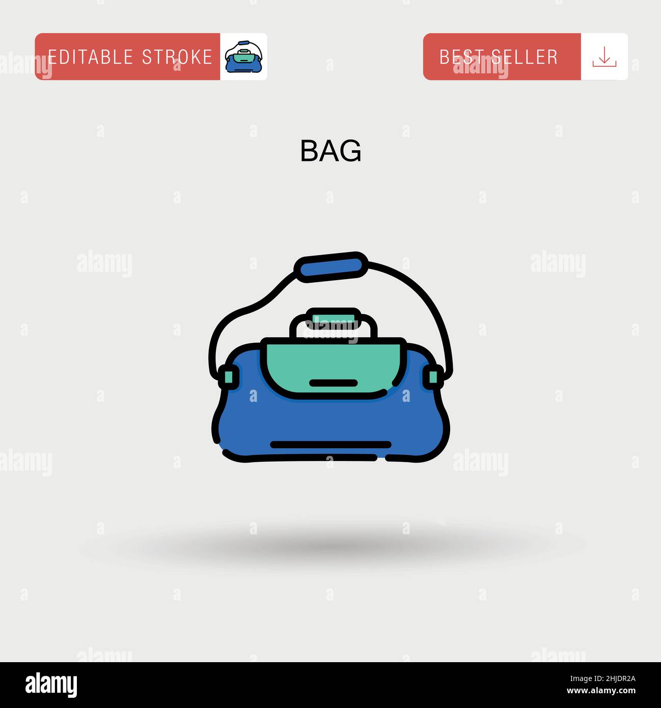 Bag Simple vector icon Stock Vector Image & Art - Alamy