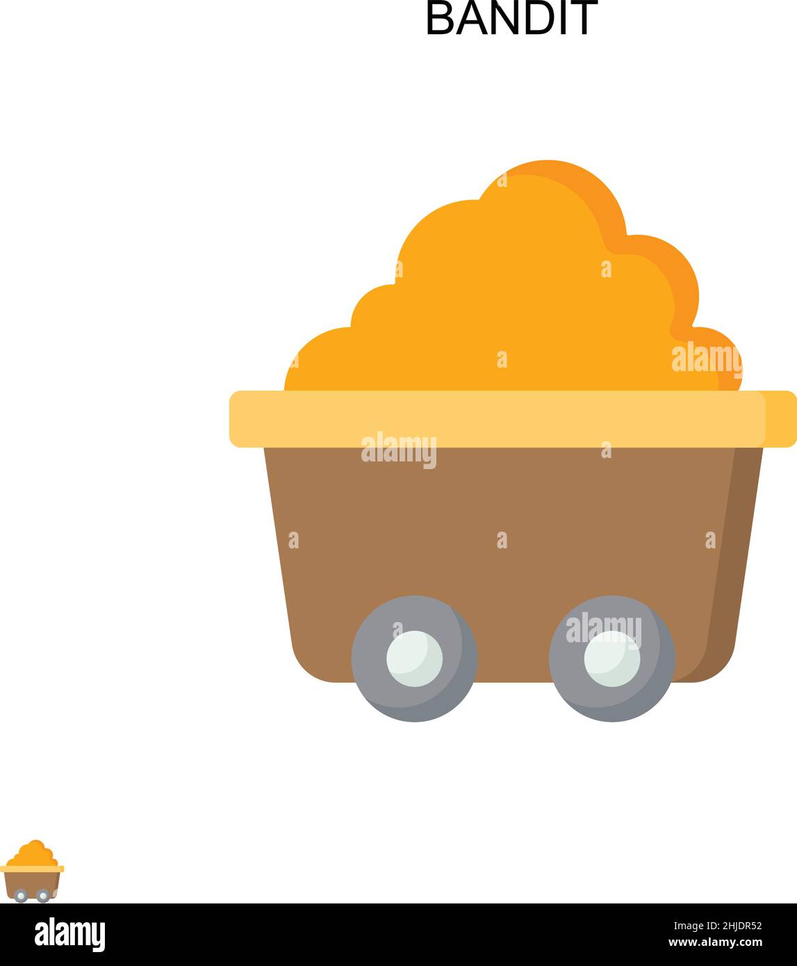 Bandit Simple vector icon. Illustration symbol design template for web ...