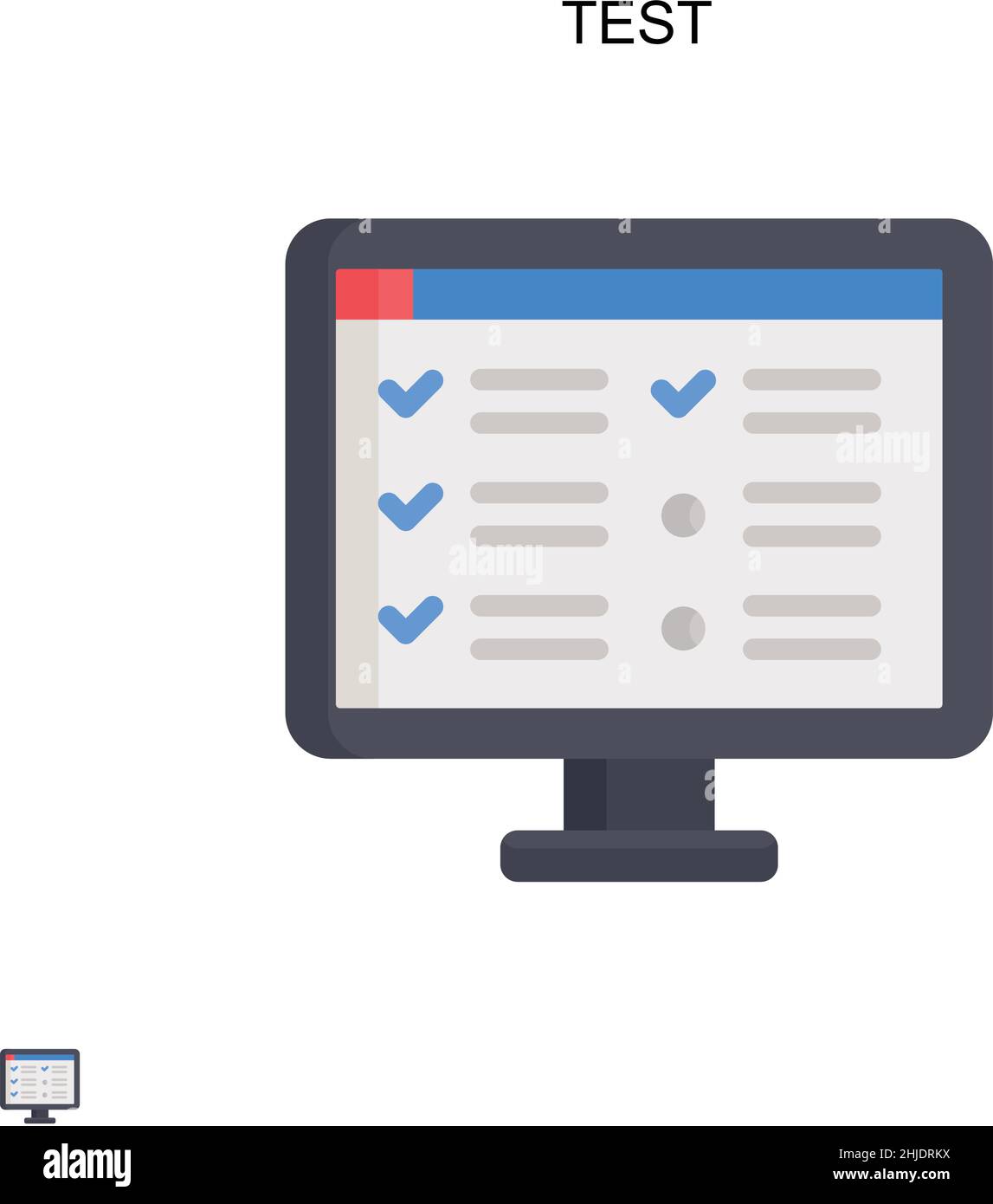 Test Simple vector icon. Illustration symbol design template for web ...