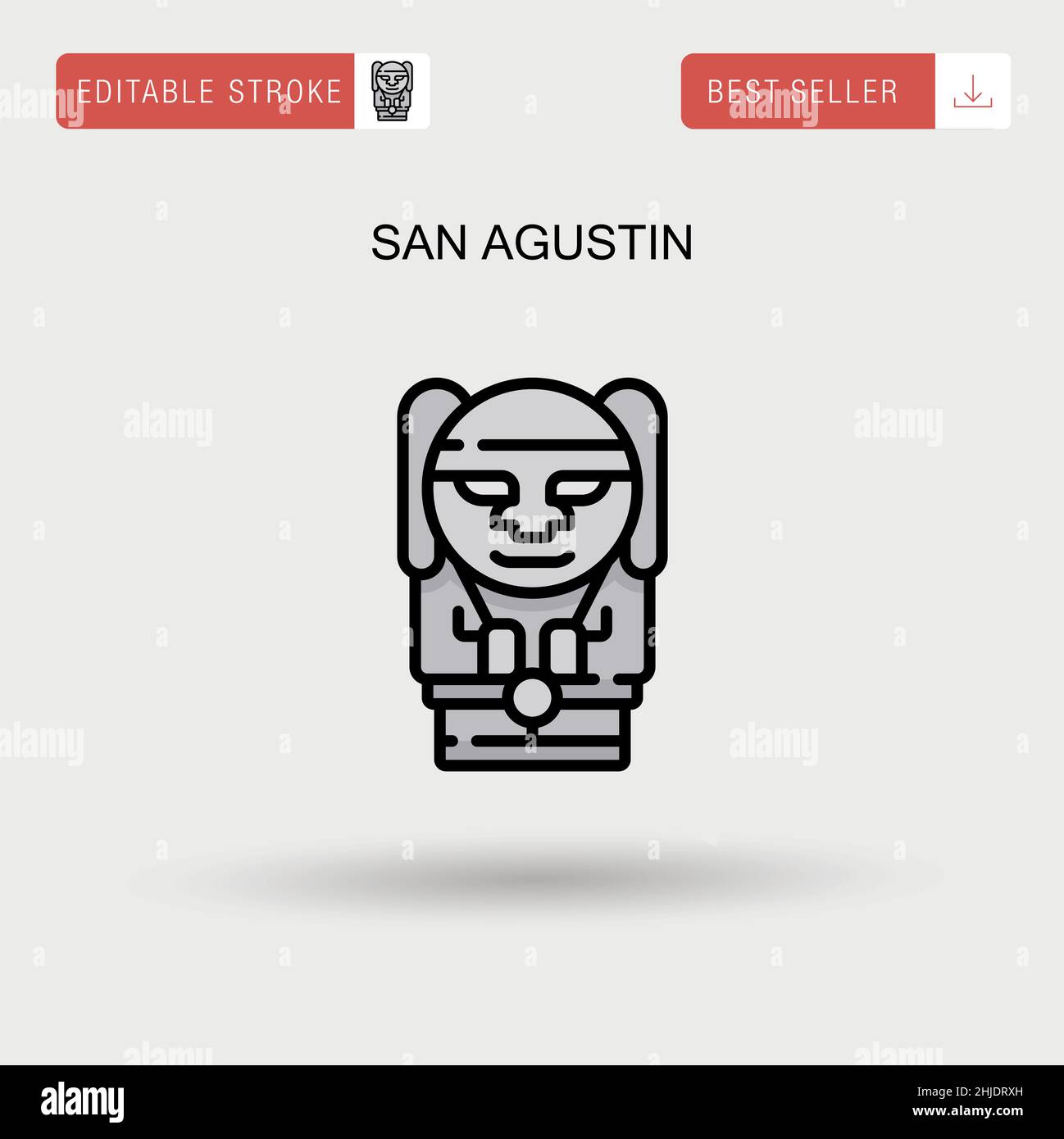 San agustin Simple vector icon. Stock Vector