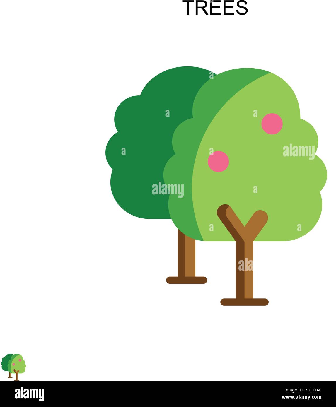 Trees Simple vector icon. Illustration symbol design template for web ...