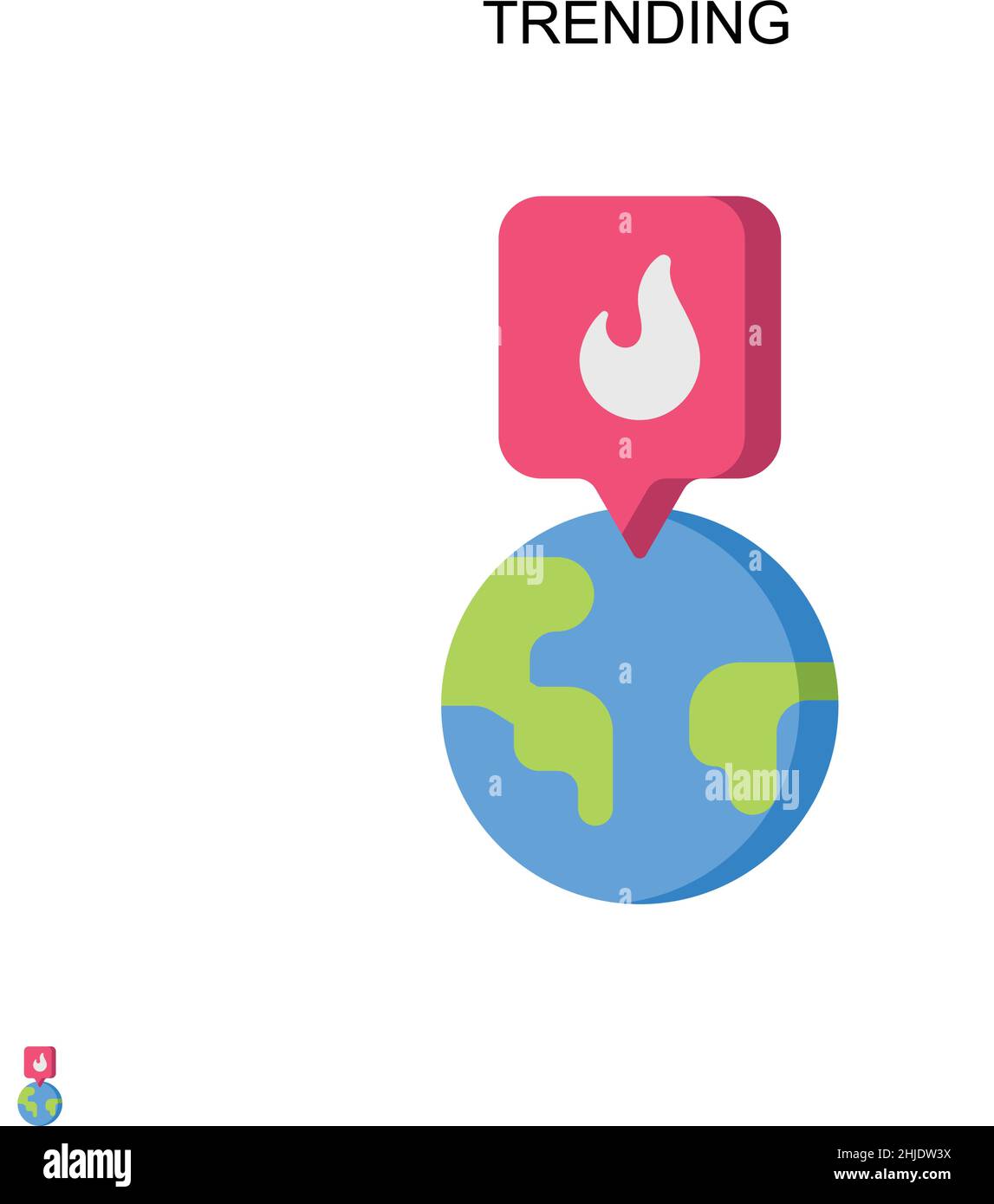 Trending Simple vector icon. Illustration symbol design template for web mobile UI element. Stock Vector