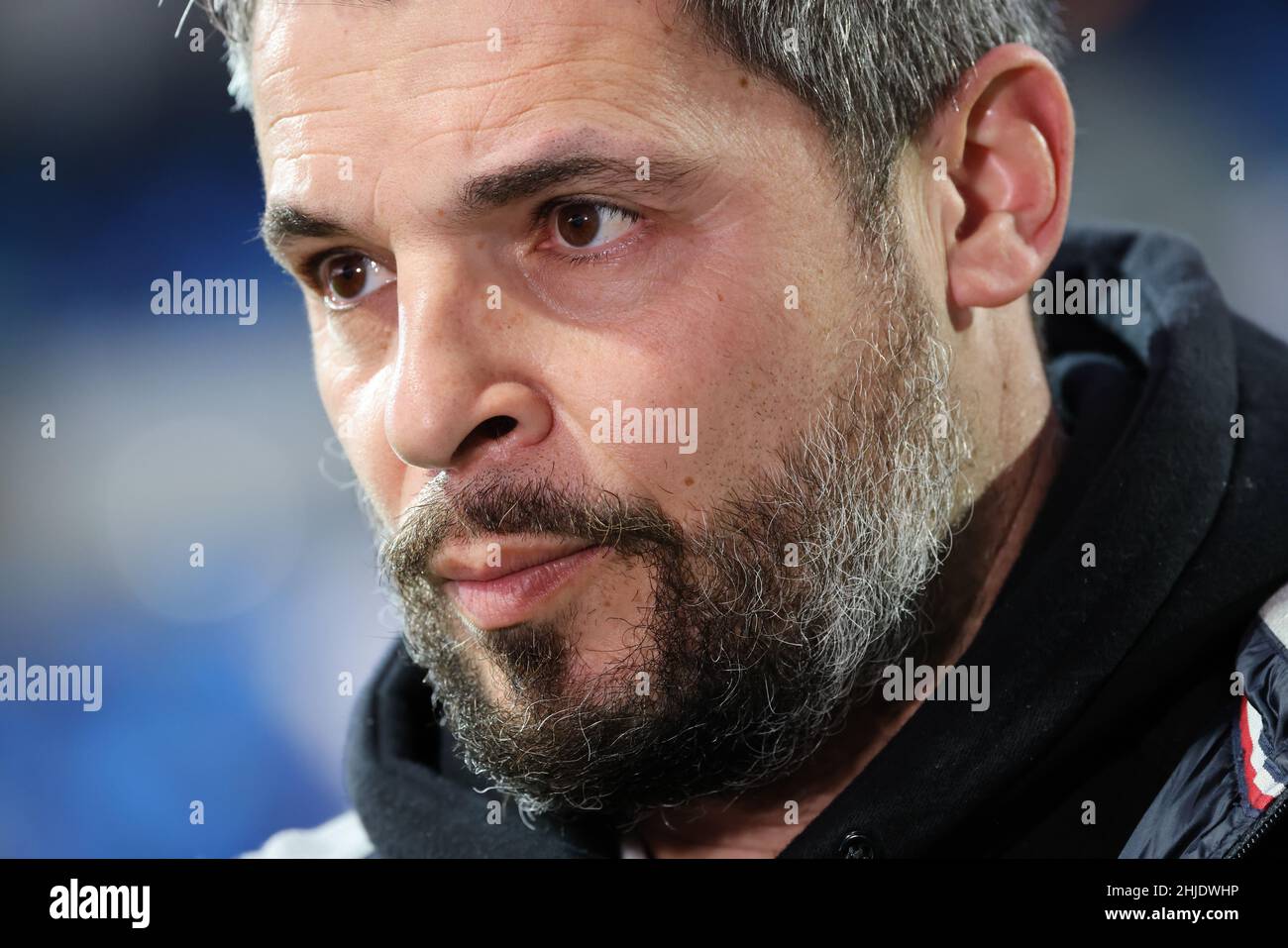Romain REVELLI coach Dunkerque during the French championship Ligue 2 football match between USL Dunkerque and Paris FC on January 28, 2022 at Marcel Tribut stadium in Dunkerque, France - Photo Laurent Sanson / LS Medianord / DPPI Stock Photo