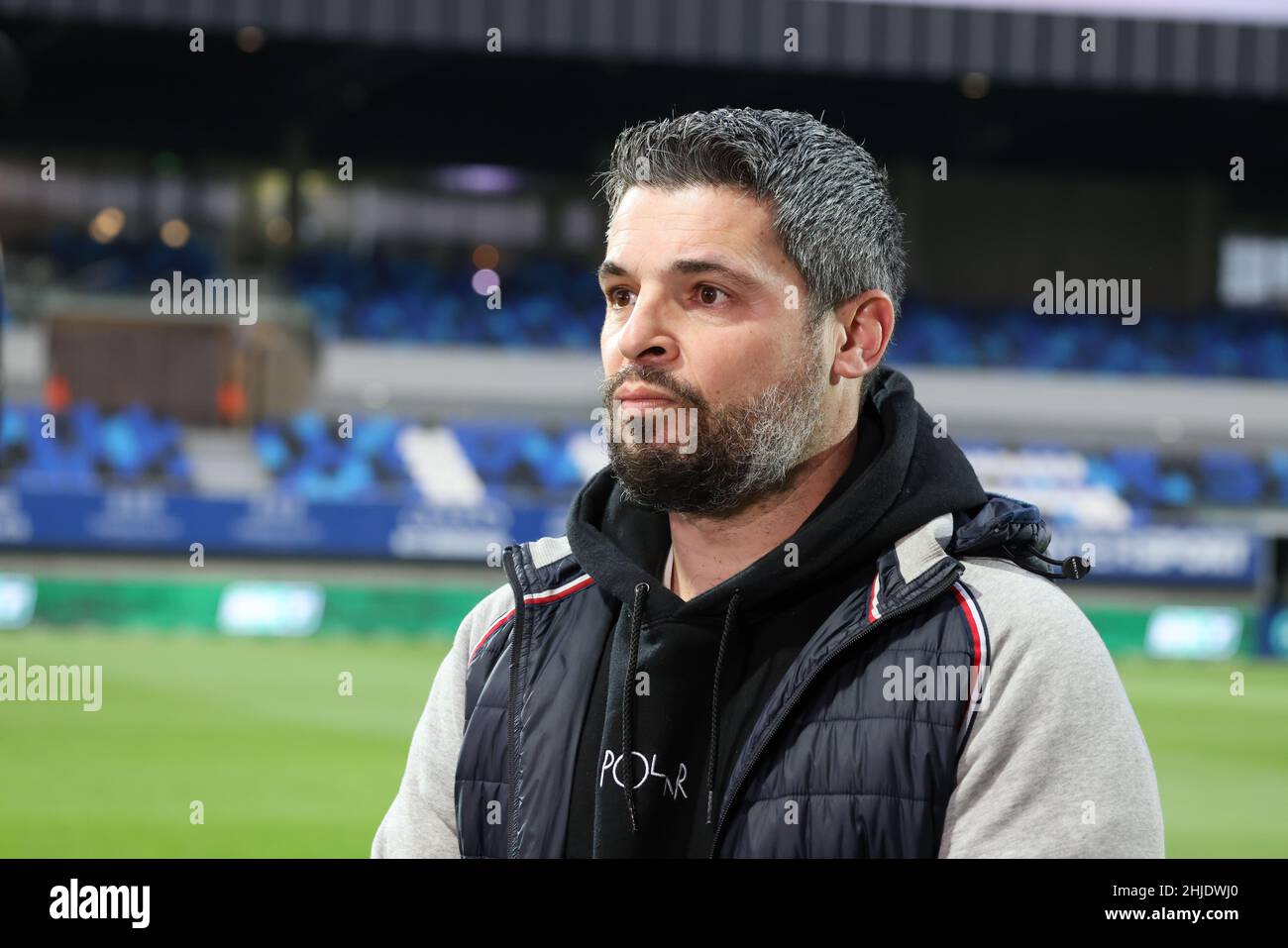 Romain REVELLI coach Dunkerque during the French championship Ligue 2 football match between USL Dunkerque and Paris FC on January 28, 2022 at Marcel Tribut stadium in Dunkerque, France - Photo Laurent Sanson / LS Medianord / DPPI Stock Photo