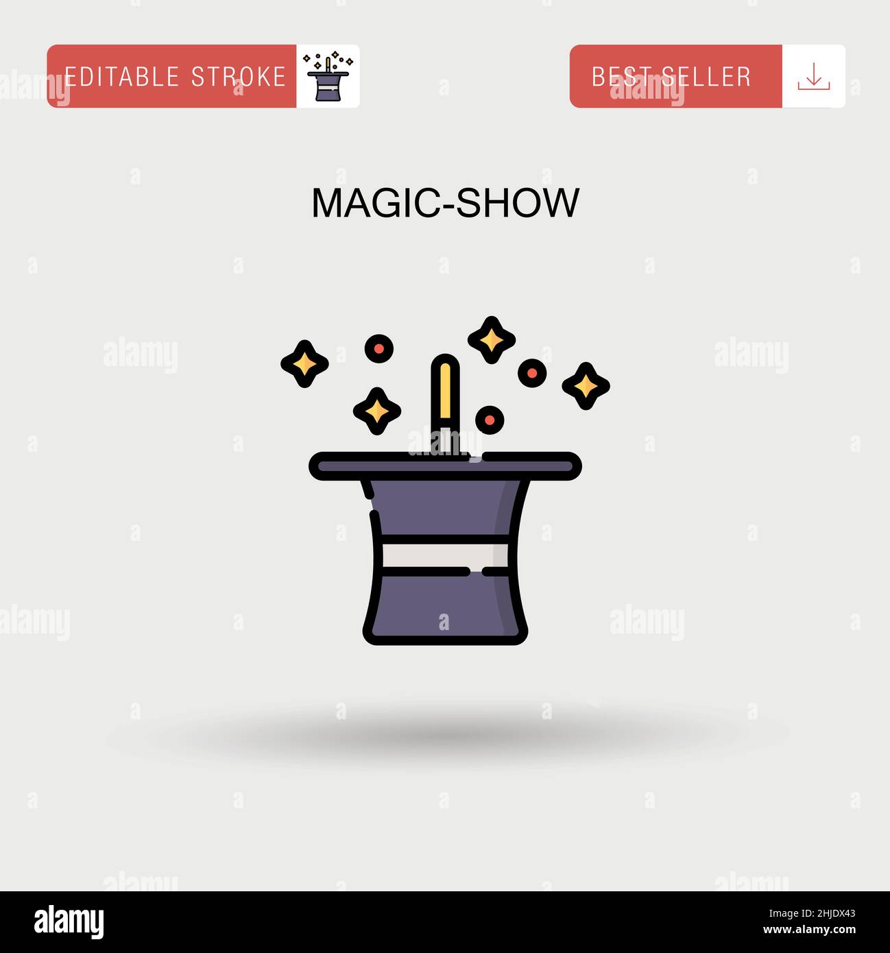 Magic-show Simple vector icon. Stock Vector