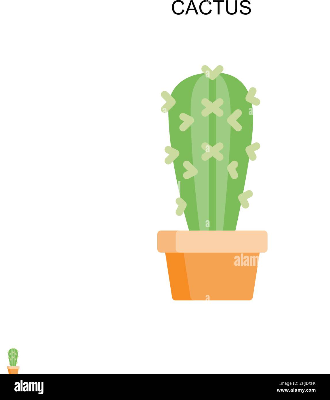 Cactus Simple vector icon. Illustration symbol design template for web ...