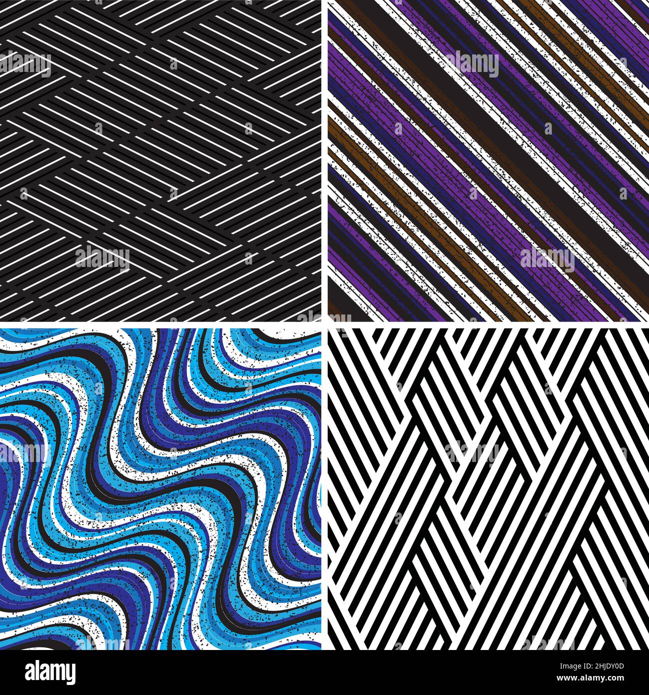 6 different vector patterns in the same package(eps). One pattern is paid and 5 are free (white dividing lines) Stock Vector
