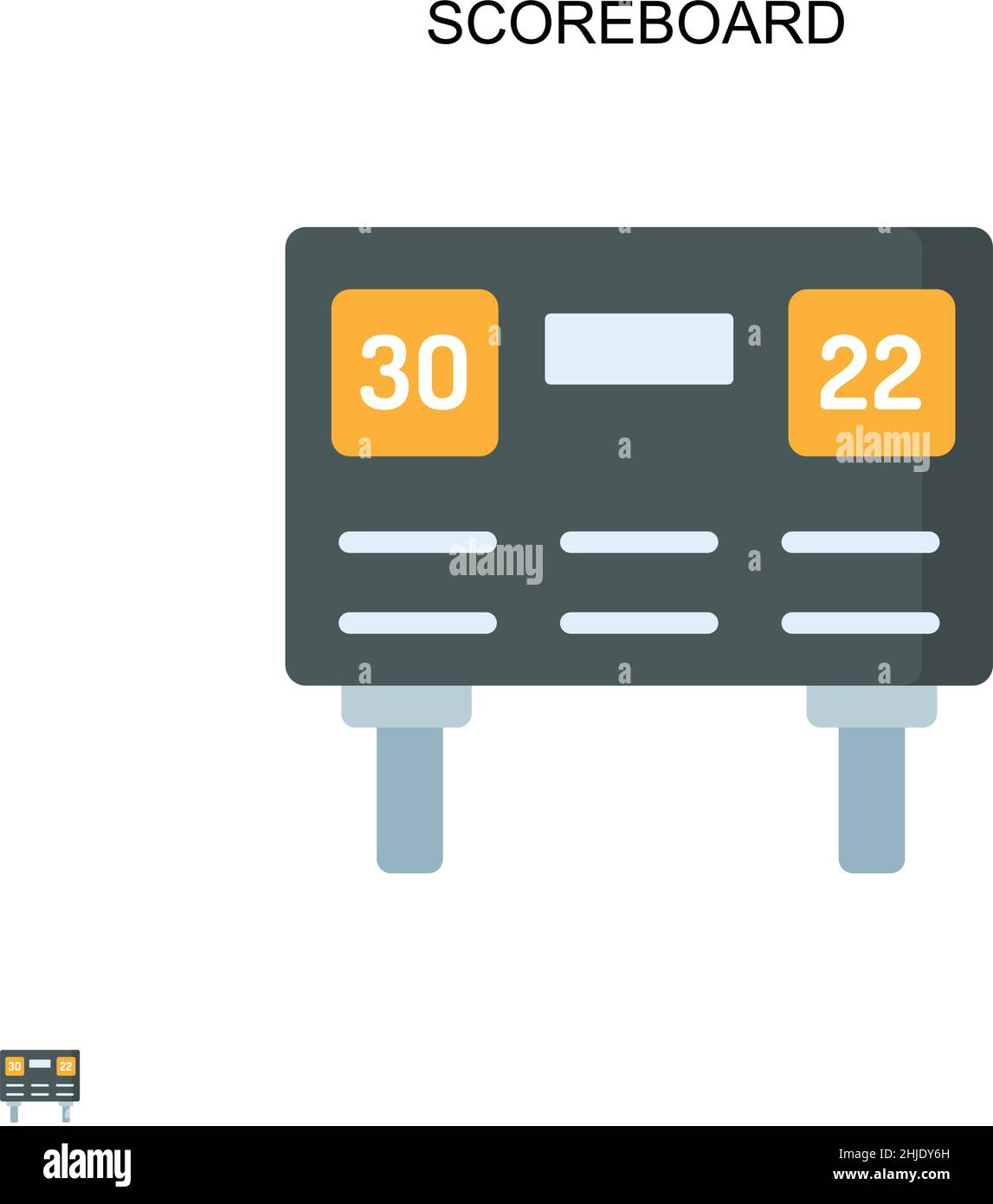 Scoreboard Simple vector icon. Illustration symbol design template for ...