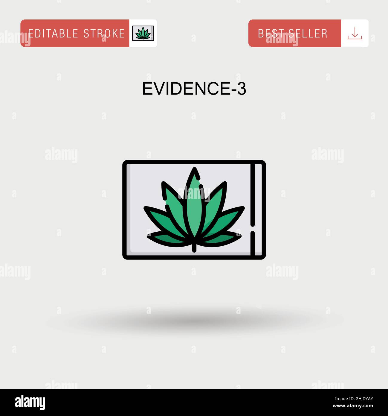 Evidence-3 Simple vector icon. Stock Vector