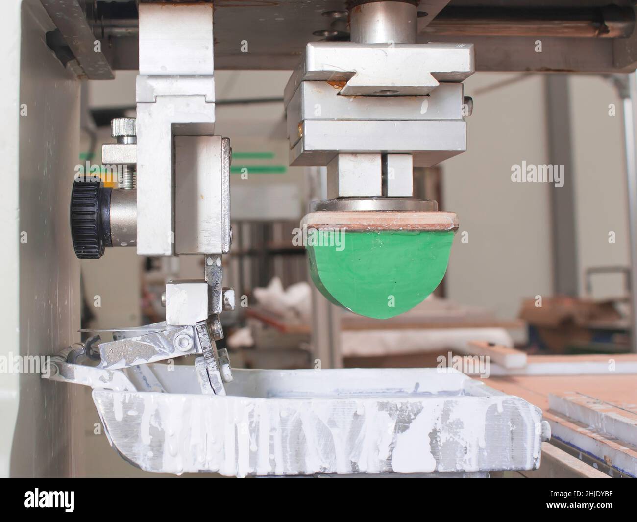 screen printing machine Stock Photo