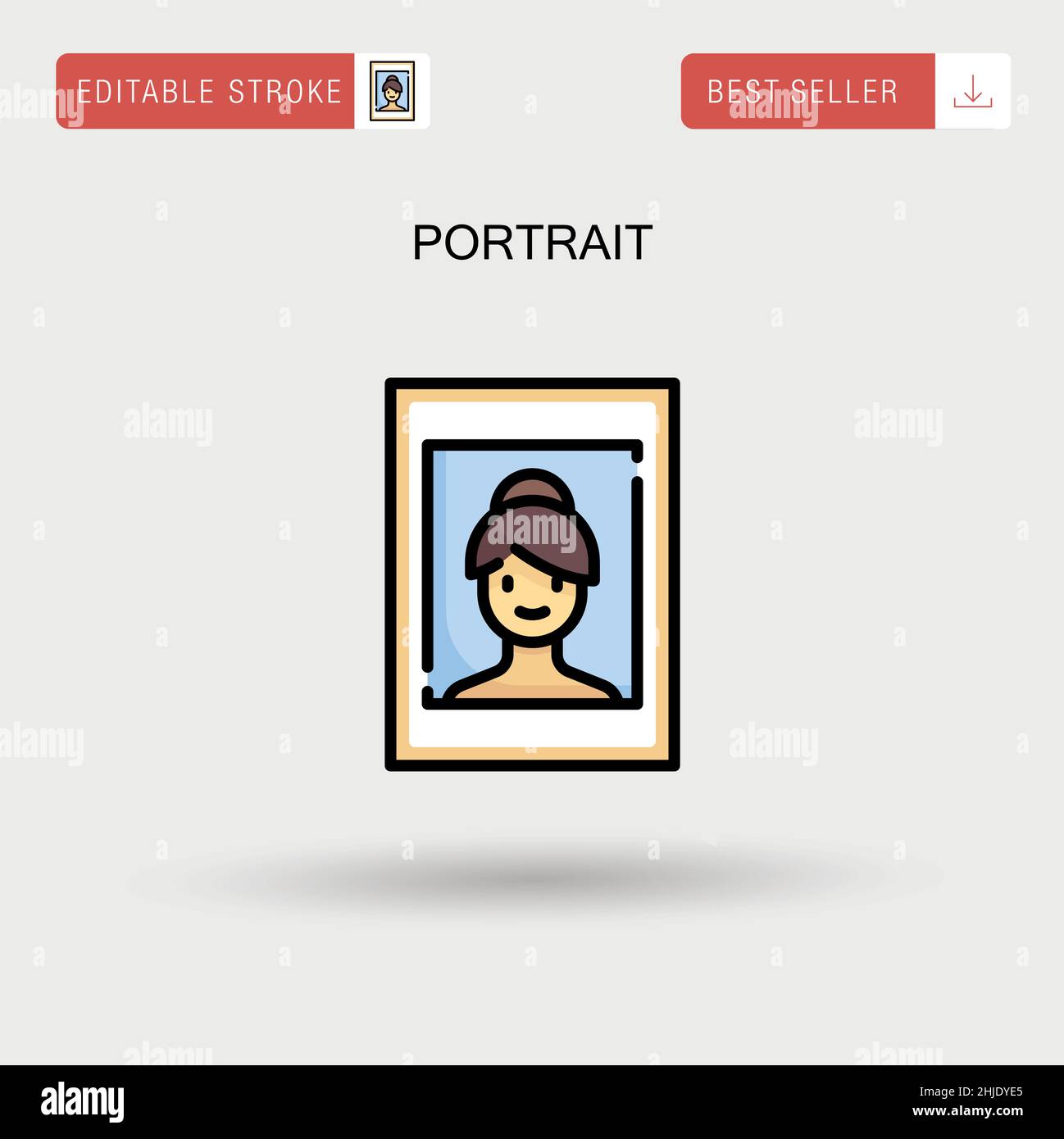 Portrait Simple vector icon. Stock Vector