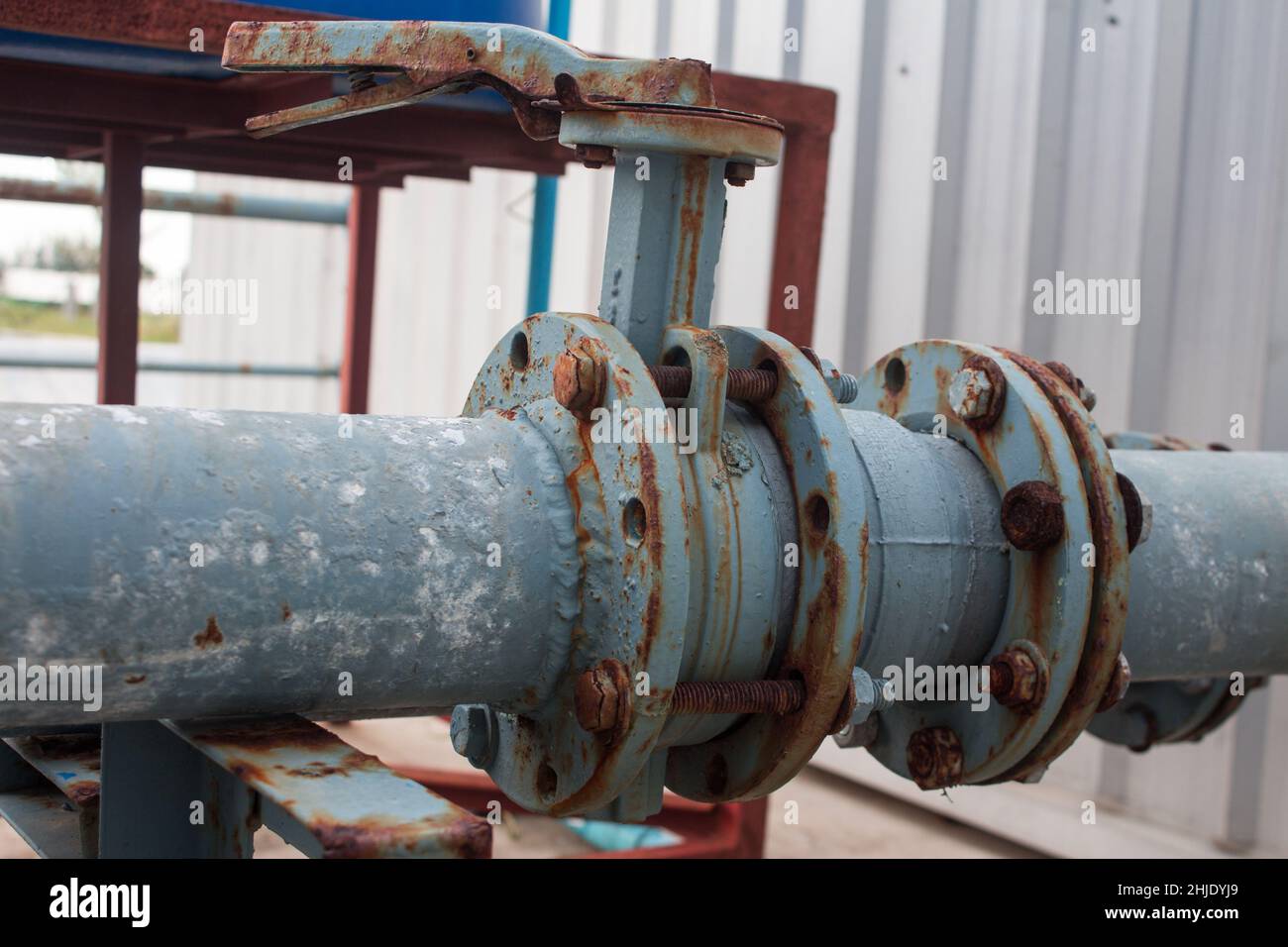 old rusty metal water pipe Stock Photo Alamy