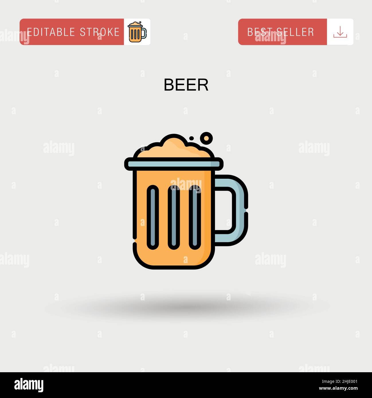 Beer Simple vector icon Stock Vector Image & Art - Alamy