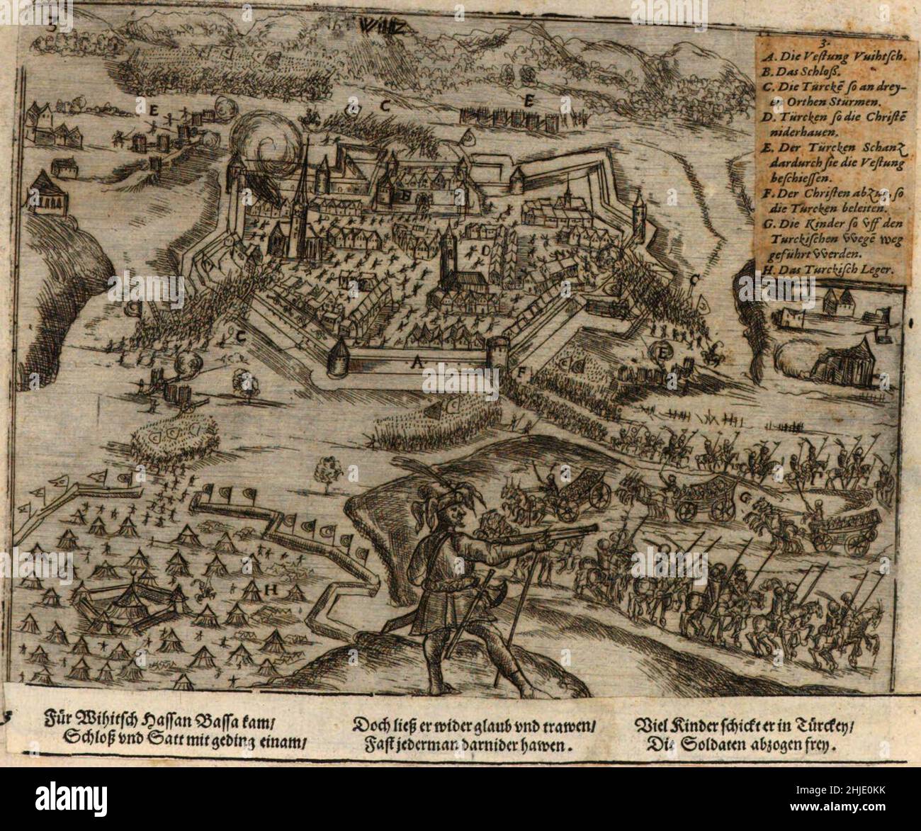 Siege of Bihać in 1592 Stock Photo