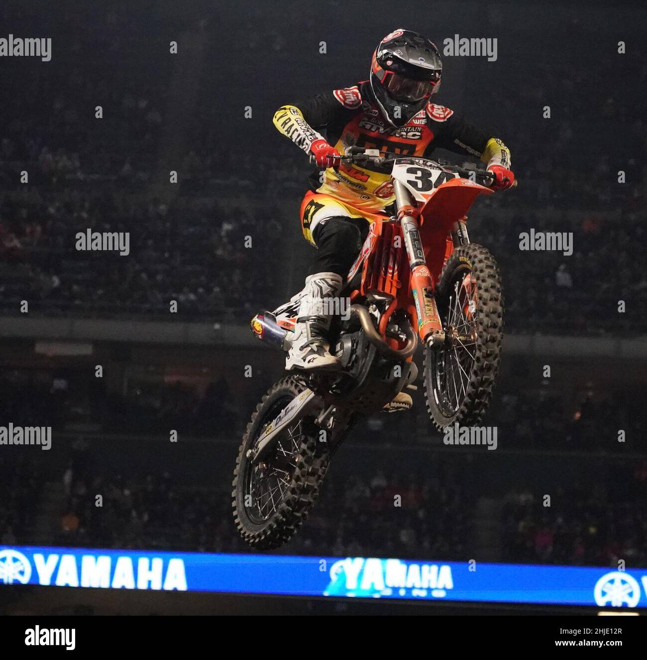 Anaheim, CA, USA. 9th Jan, 2022. Monster Energy AMA Supercross 2022 Opening Day at Angel Stadium