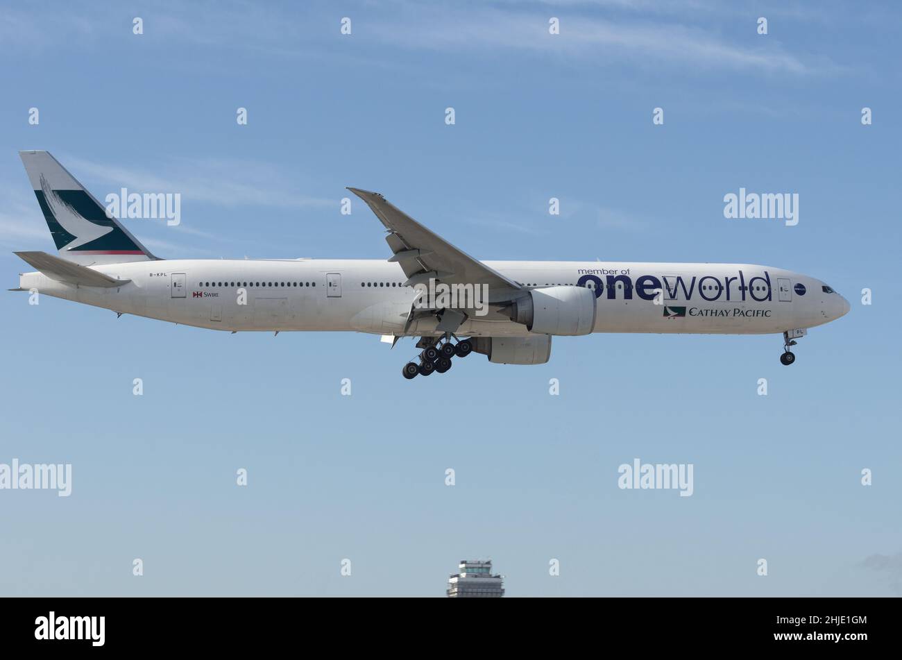 Cathay pacific boeing 777 367 er registration hi-res stock
