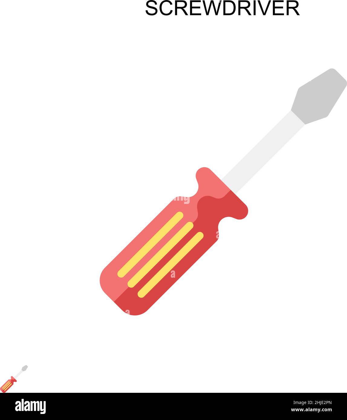 Screwdriver Simple vector icon. Illustration symbol design template for ...