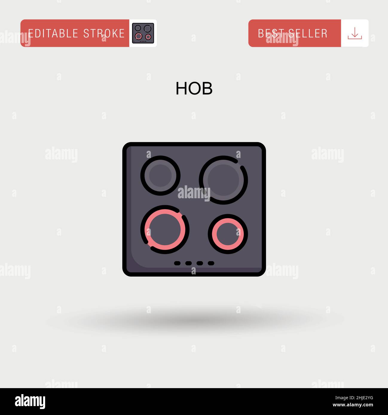 Electric hob white background Stock Vector Images Alamy