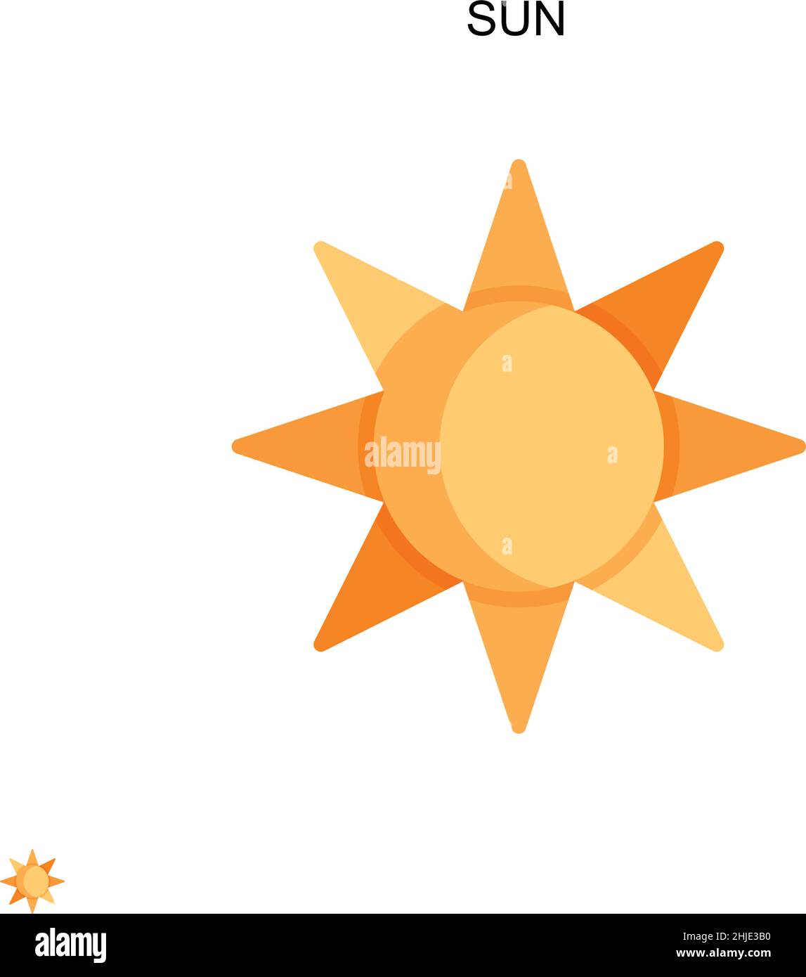 Sun Simple vector icon. Illustration symbol design template for web ...