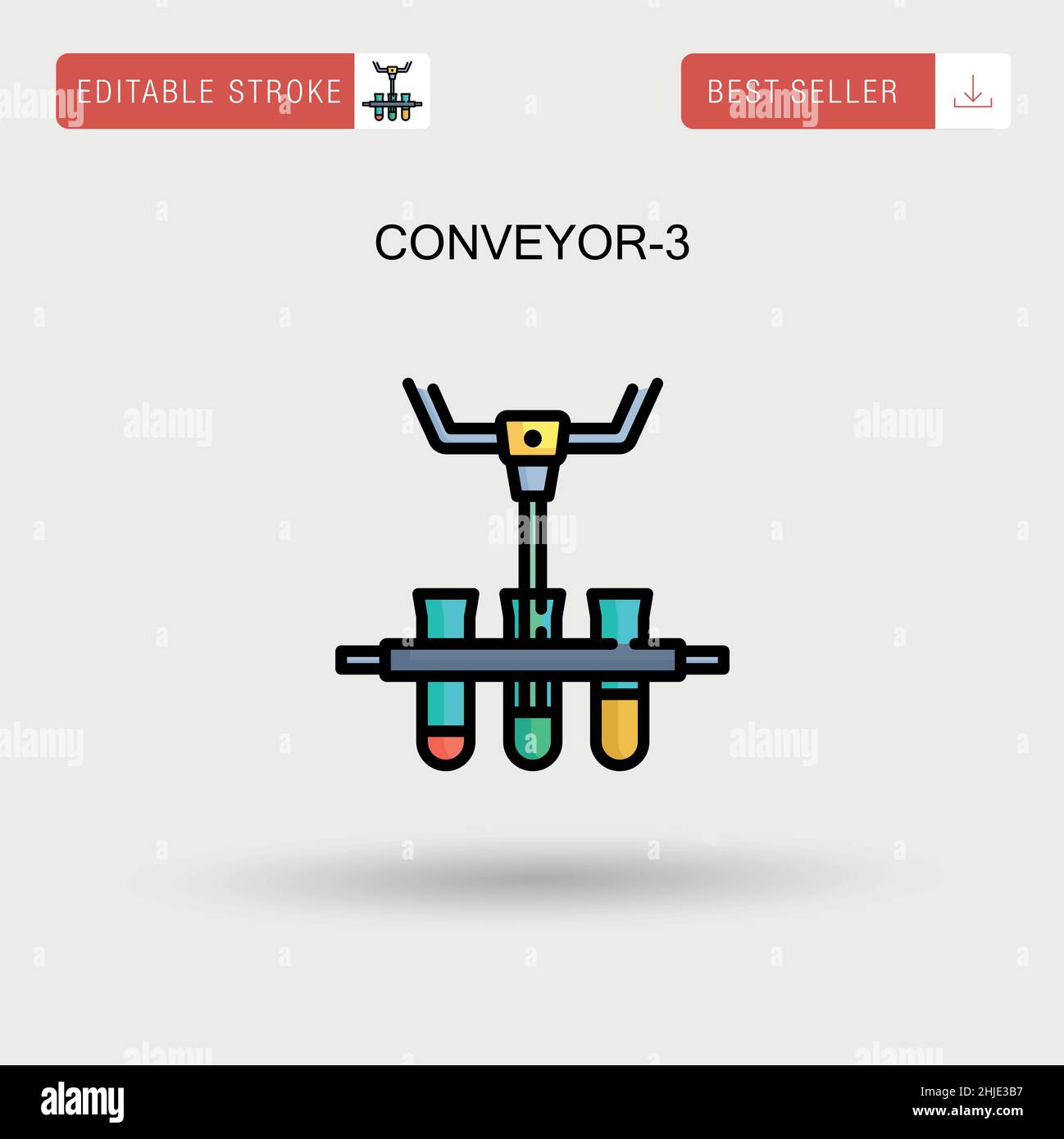 Conveyor-3 Simple vector icon Stock Vector Image & Art - Alamy