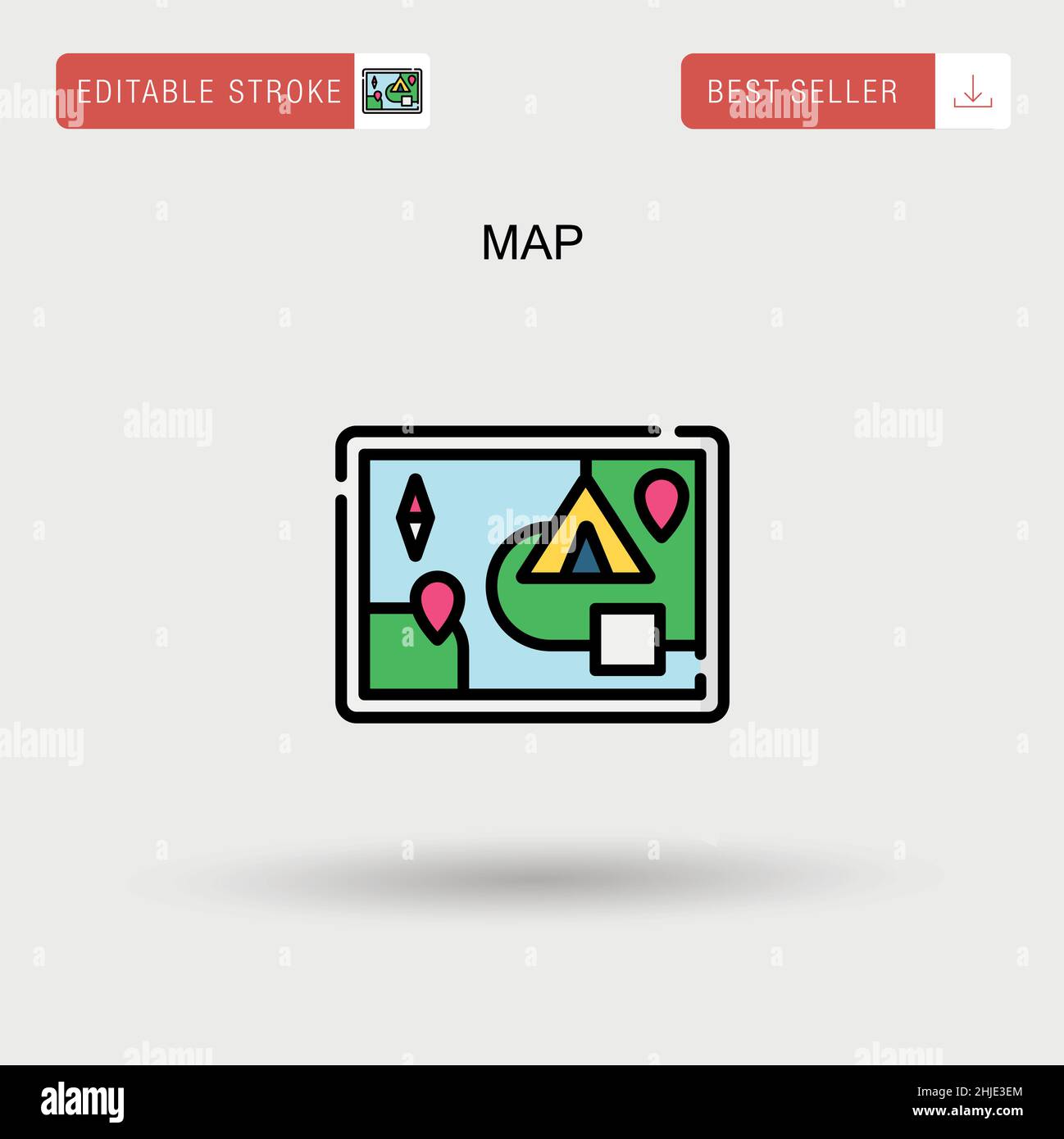 Map Simple vector icon Stock Vector Image & Art - Alamy