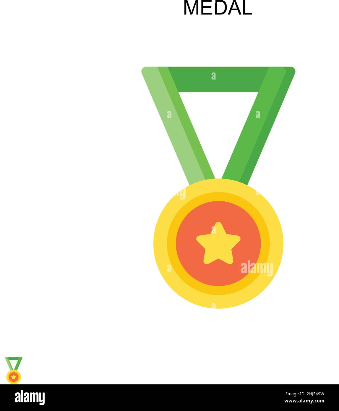 Medal Simple vector icon. Illustration symbol design template for web ...