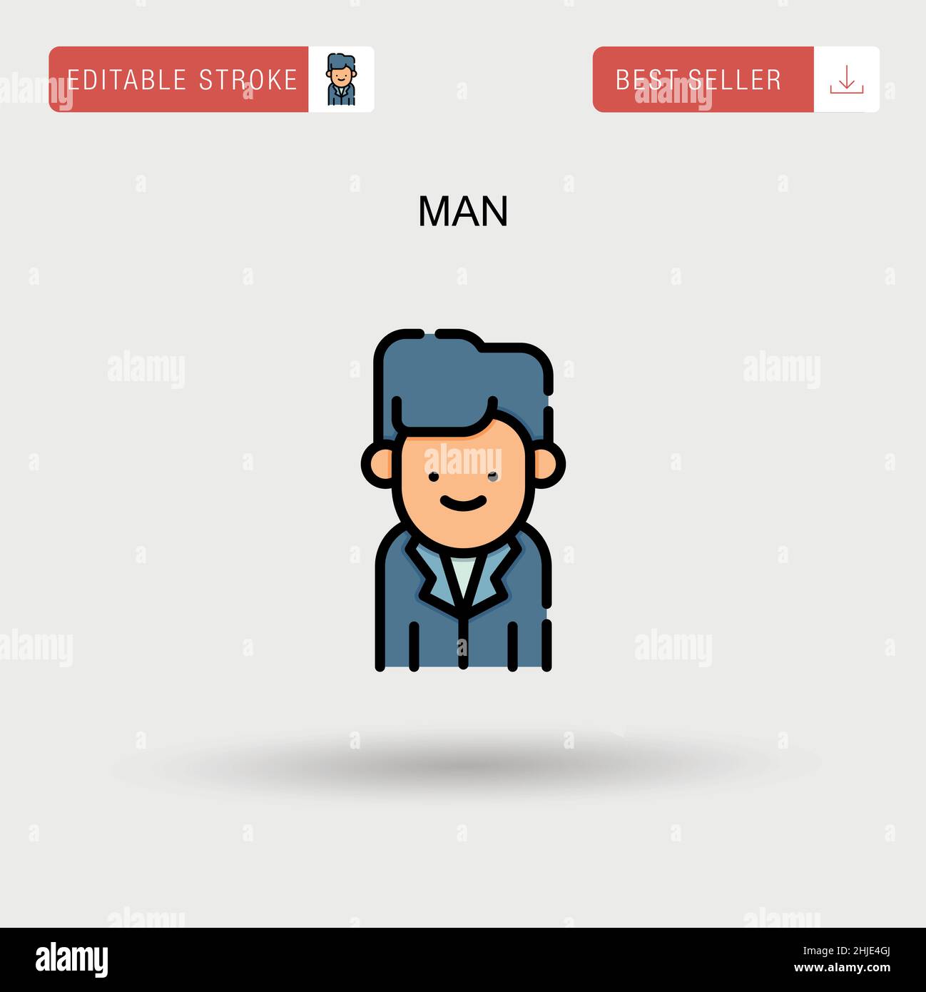 Portrait smiling beard businessman looking Stock Vector Images - Alamy