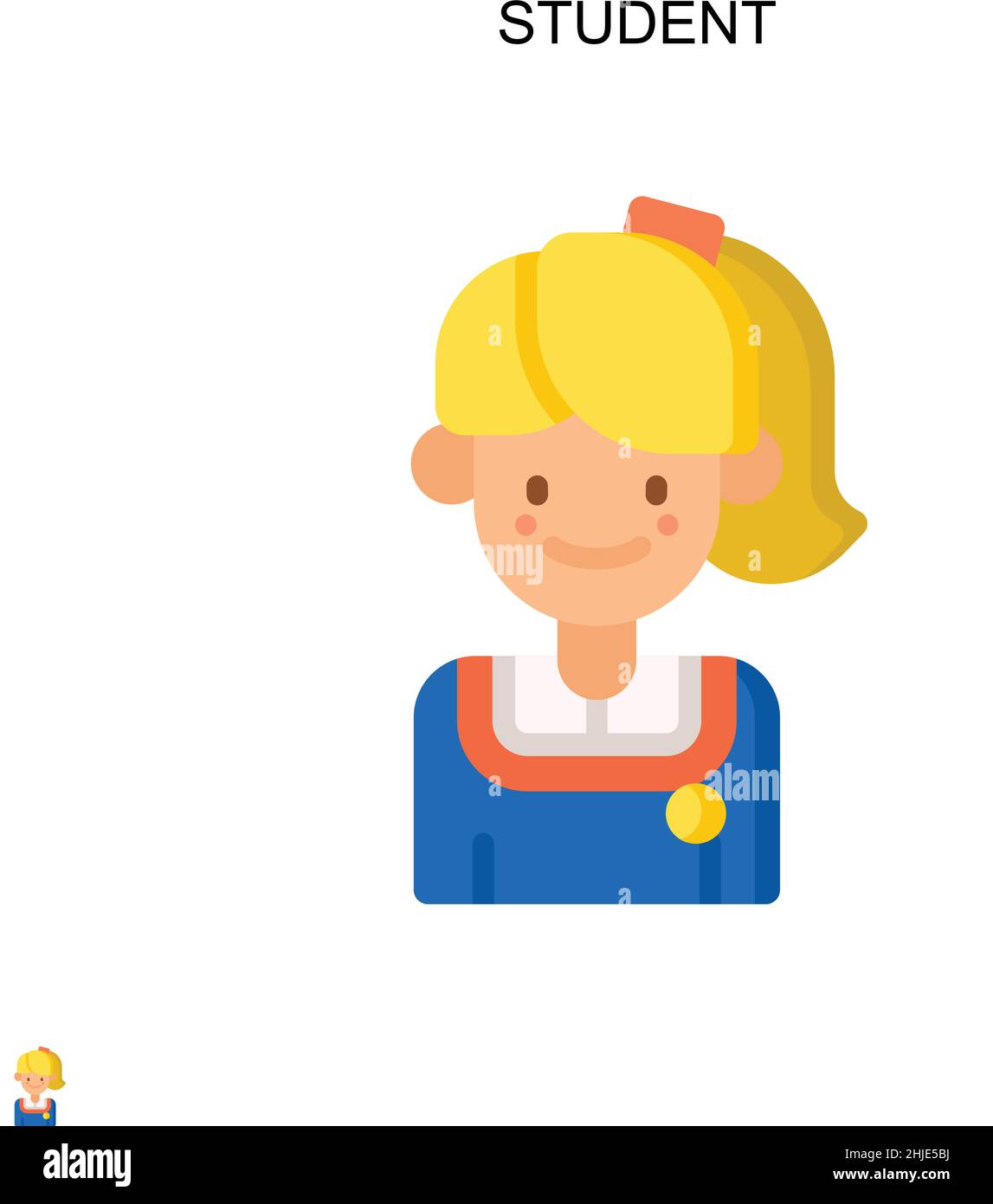 Student Simple vector icon. Illustration symbol design template for web ...
