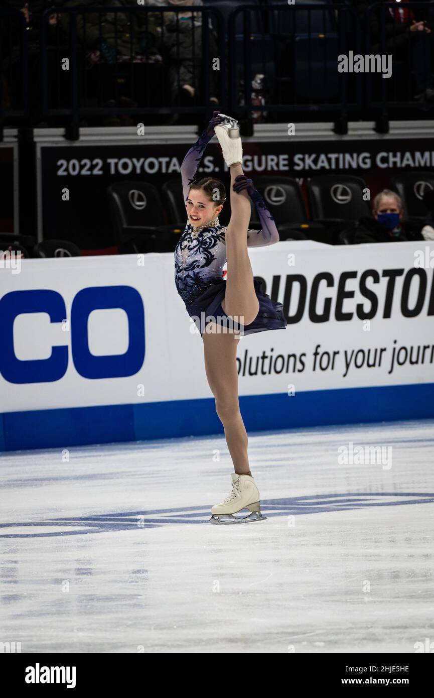 Isabeau Levito competes in the free skate that helped her win the