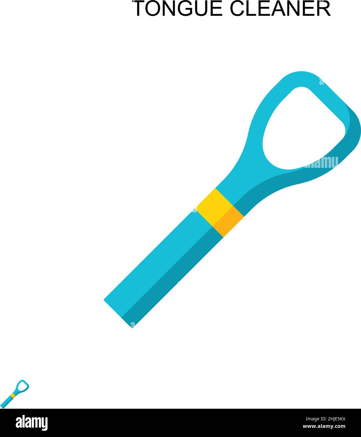 Tongue cleaner Simple vector icon. Illustration symbol design template
