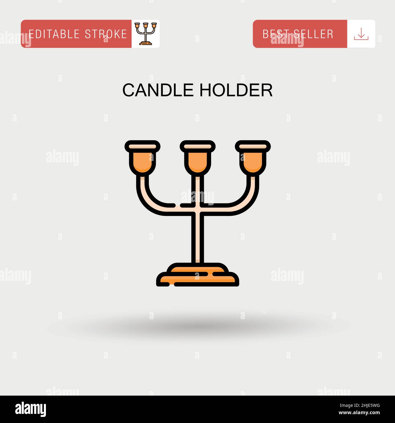 Candle holder Simple vector icon Stock Vector Image & Art Alamy