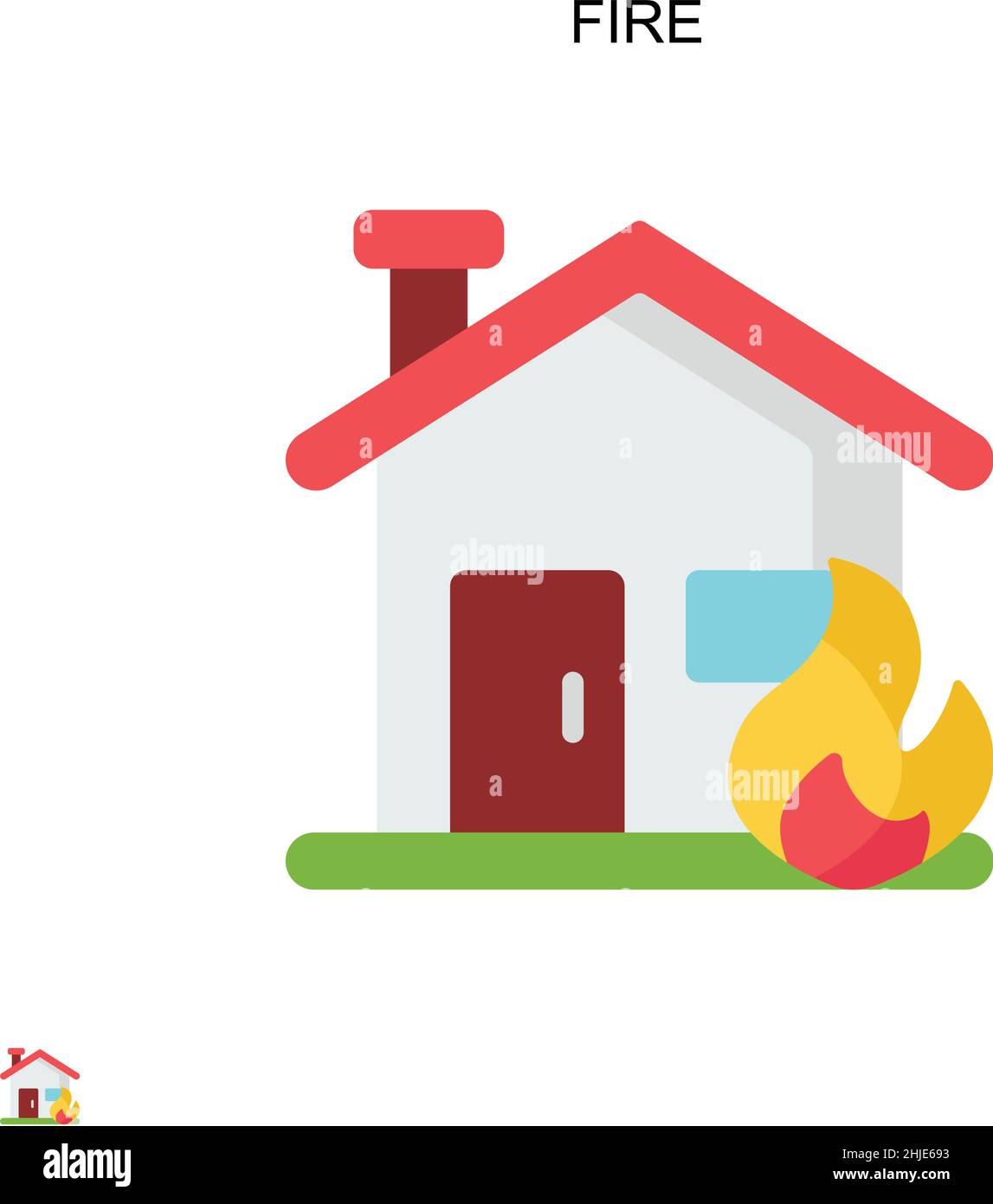 Fire Simple vector icon. Illustration symbol design template for web ...