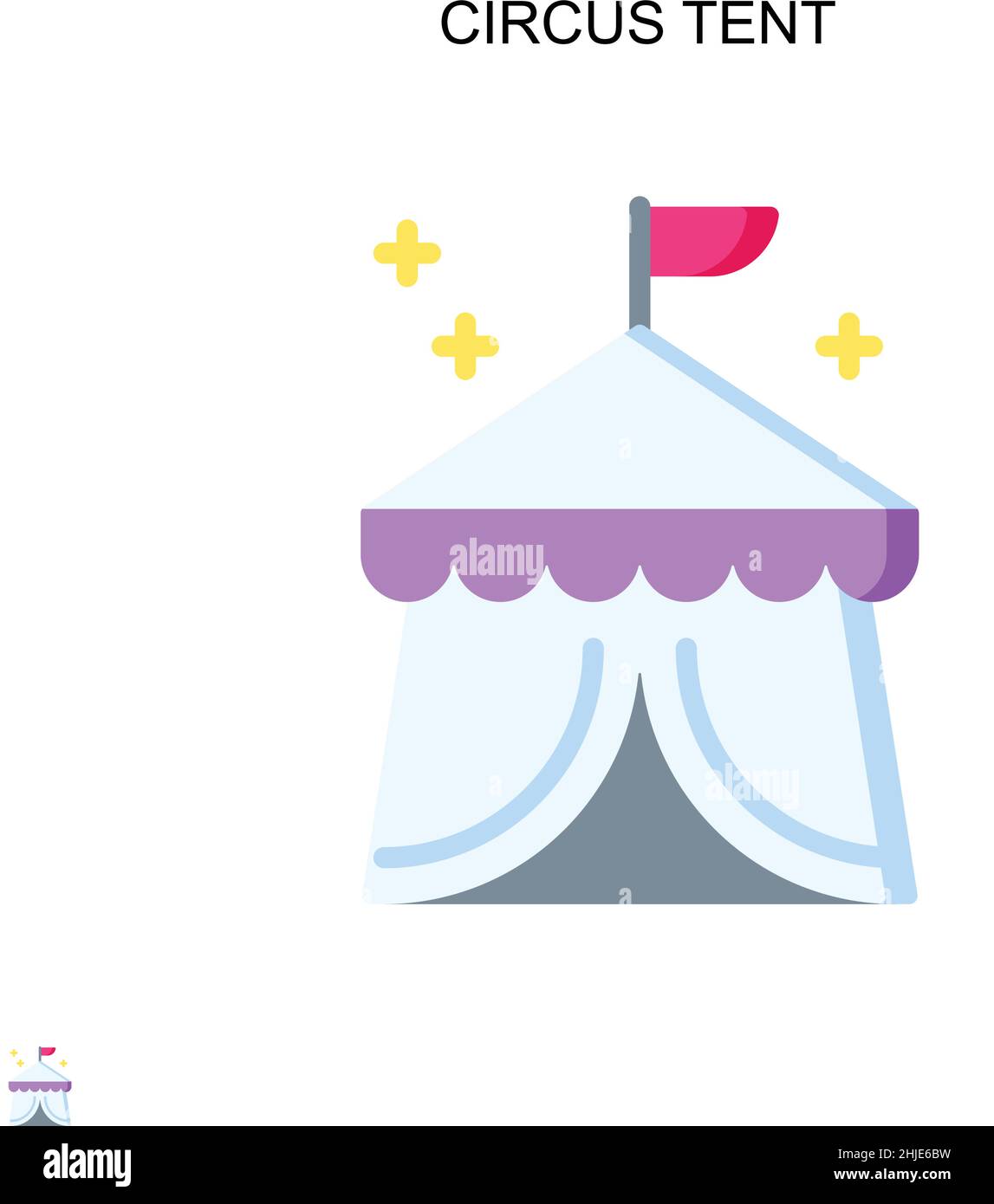 Circus tent Simple vector icon. Illustration symbol design template for ...