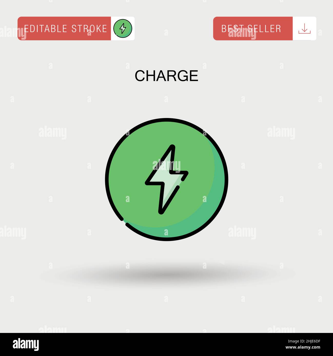 Charge Simple vector icon. Stock Vector