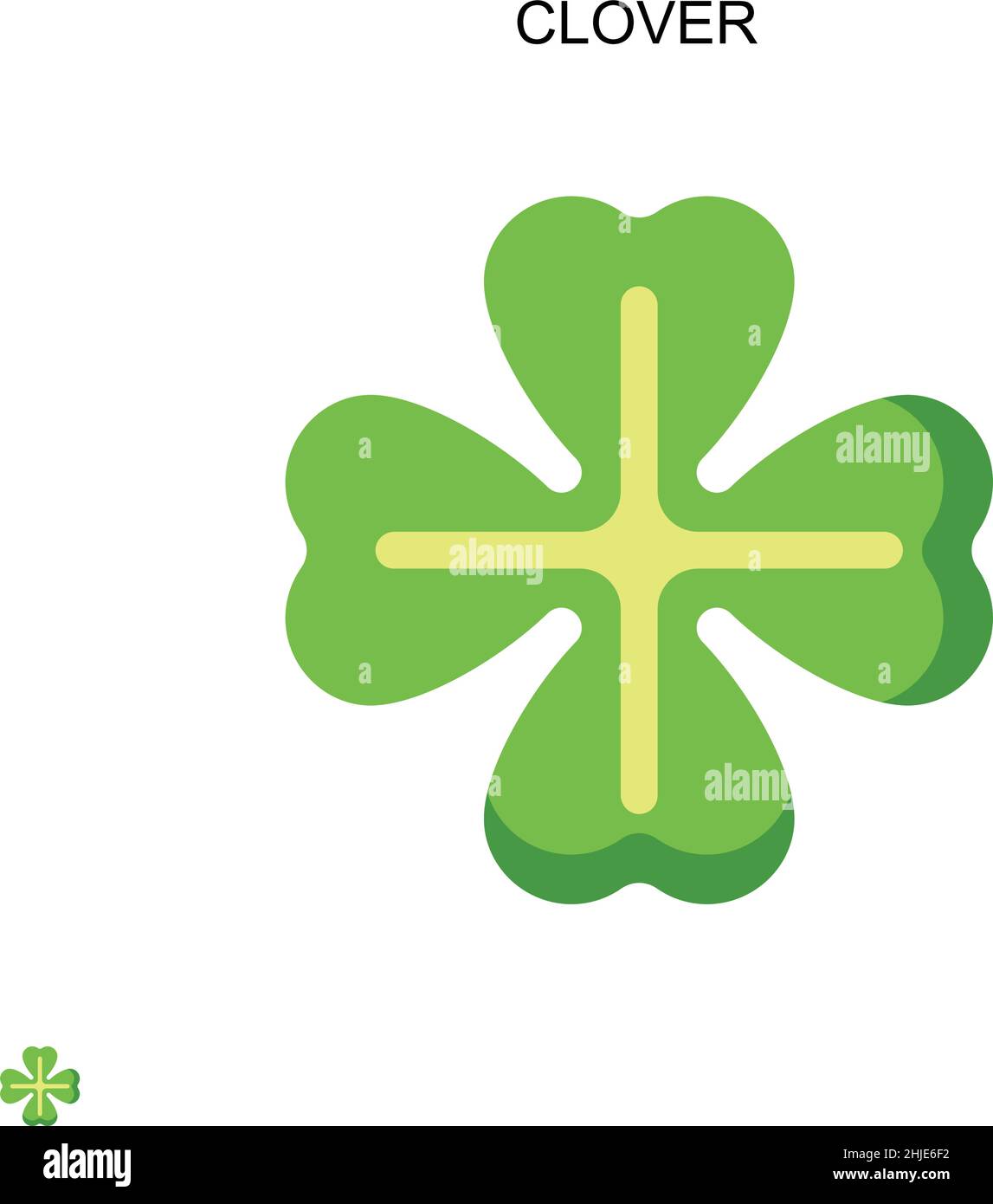 Clover Simple vector icon. Illustration symbol design template for web ...