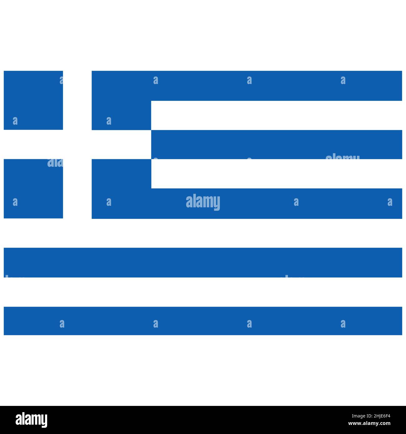 Greece Flag on white background. Greek state symbol. Labor Day. flat style. Stock Photo