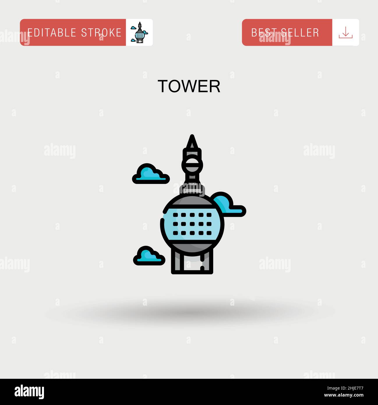 Building architecture tower tourism Stock Vector Images - Alamy