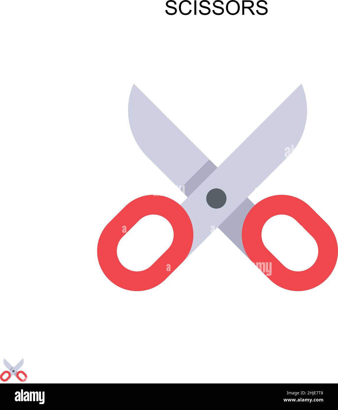 Scissors Simple vector icon. Illustration symbol design template for ...